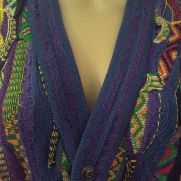 VINTAGE BNWOT COOGI JACKET LADIES/ MEN SZ. MED MULTI COLOR AUSTRALIA CRAZY AMAZ - Picture 9 of 11